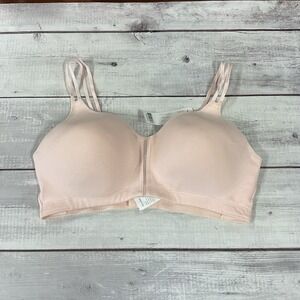#C16 Light Pink Wireless Padded Bra with Double Straps NWT